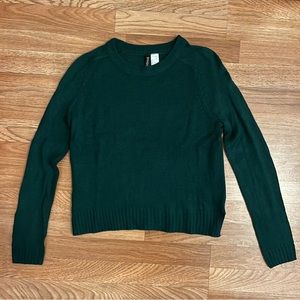 Emerald Knit Cropped Sweater